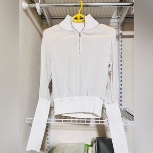 Women white sports blazer- silk